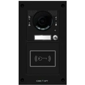 Вызывная вандалозащитная IP-видеопанель MTM VR с 1 кнопкой и считывателем. 2 модуля, цвет темно-серый CAME MTM-R12 (КАМЕ) Вызывная вандалозащитная IP-видеопанель MTM VR с 1 кнопкой и считывателем. 2 модуля, цвет темно-серый CAME MTM-R12 (КАМЕ)
