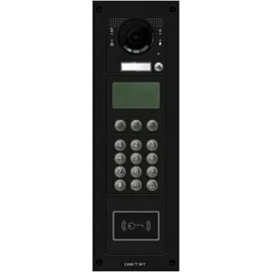Вызывная вандалозащитная IP-видеопанель MTM с 1 кнопкой, кодонаборной клавиатурой, дисплеем и считывателем, 4 модуля, цвет темно-серый CAME MTM-R28 (КАМЕ) Вызывная вандалозащитная IP-видеопанель MTM с 1 кнопкой, кодонаборной клавиатурой, дисплеем и считывателем, 4 модуля, цвет темно-серый CAME MTM-R28 (КАМЕ)